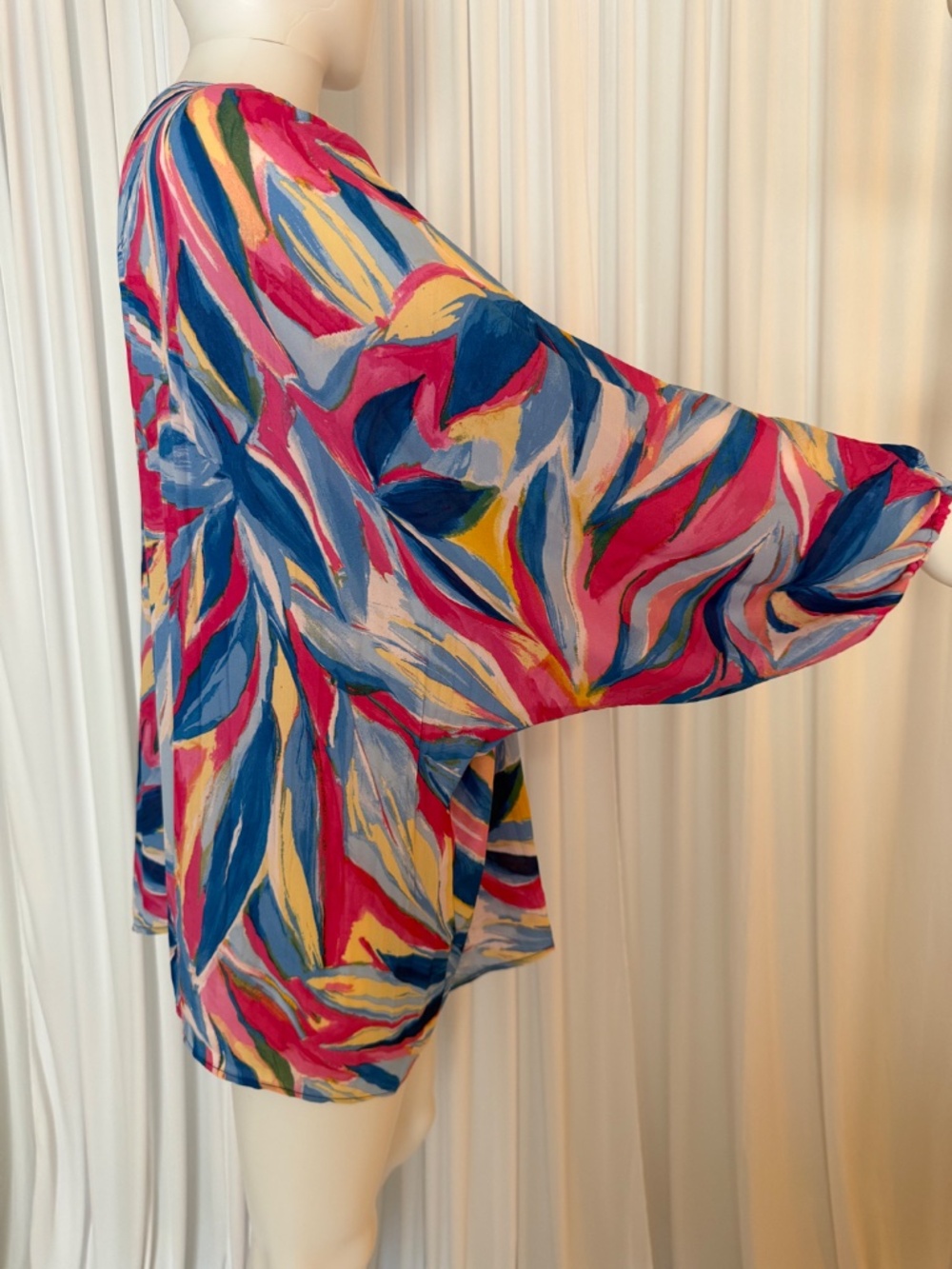 Colleen Lopez Art Print Tunic Blouse Dolman Sleeves NWOT L - Picture 5 of 16
